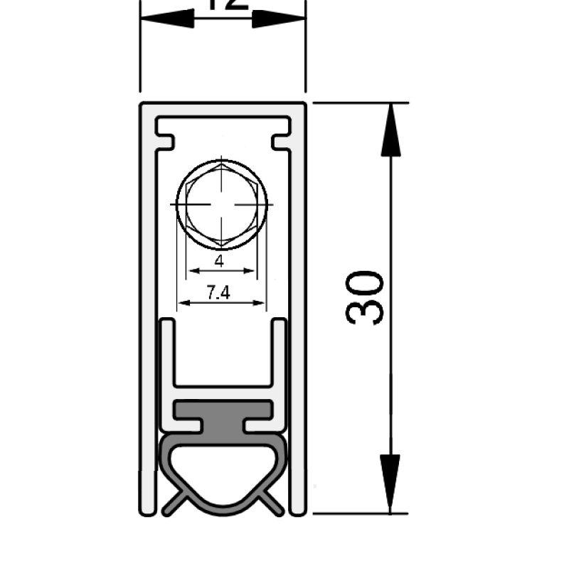 Дверной доводчик ECO SCHULTE TS-10W EN2/3/4  серебристый