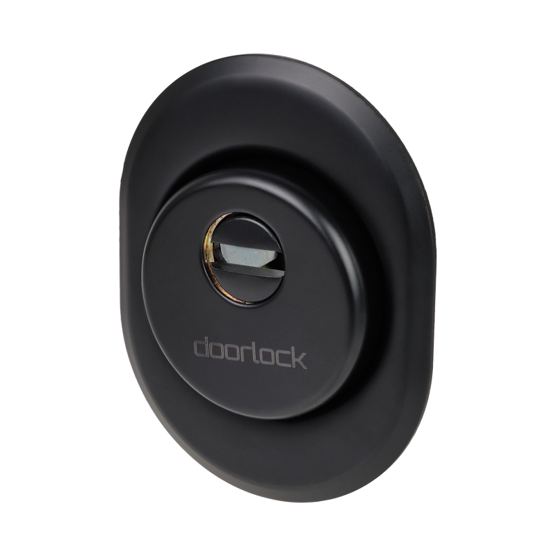 Броненакладка на цилиндровый механизм DOORLOCK PRO5417/20, защитная врезная, чёрная