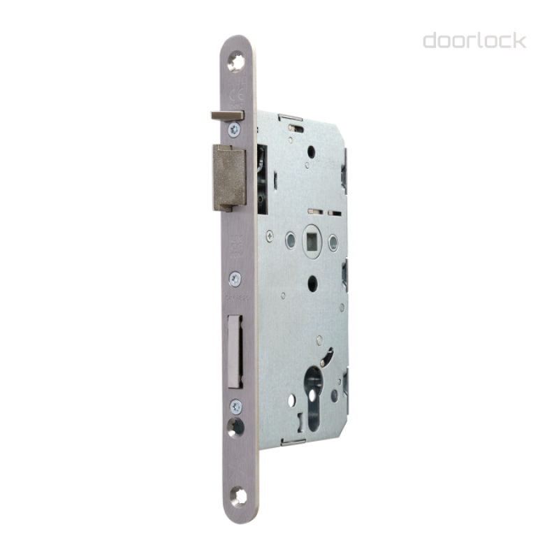 Замок дверной огнестойкий DL 1769SL/B/65mm/SS/L, автоматическое запирание, антипаник функция B, нержавеющая сталь