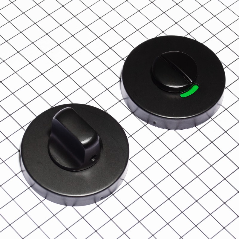 Поворотная кнопка DOORLOCK V E08/WC/6/RG/SS BL черная, с индикатором