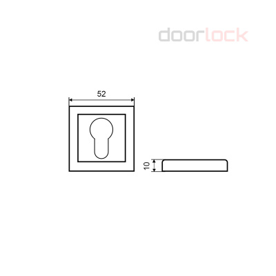 Накладка ФАБРИКА ЗАМКОВ T BB ET, черная, под цилиндр