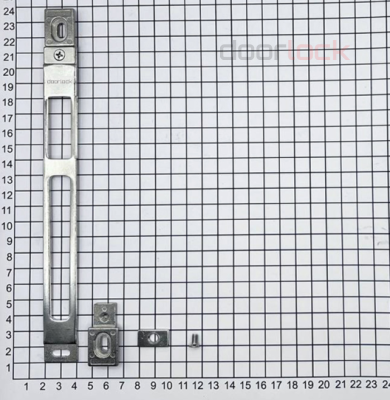 Запорная планка DL P21/245/AD Ni никелированная регулируемая, для профильных замков 