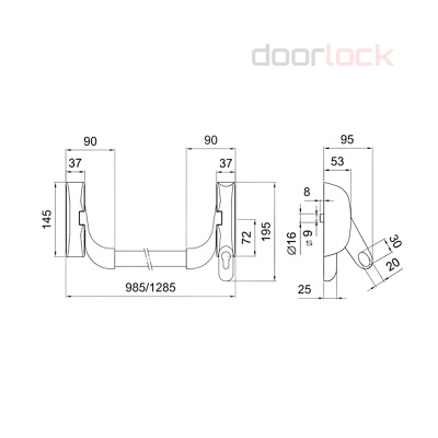 Механизм системы "антипаника" DL PD910FR-BAR