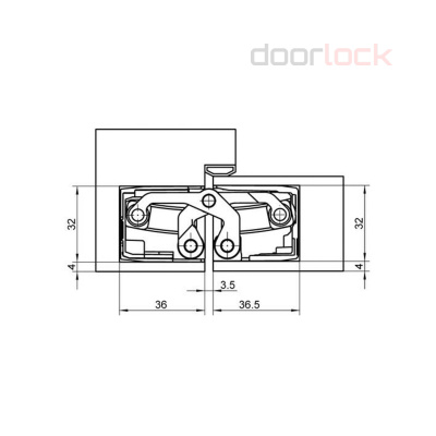Петля SIMONSWERK TECTUS TE 540 stainless steel look (покрытие под нержавеющую сталь)