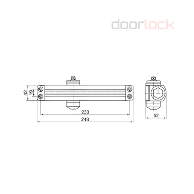 Доводчик PALLADIUM 10600 BC/DA, 30-85 (серебристый)