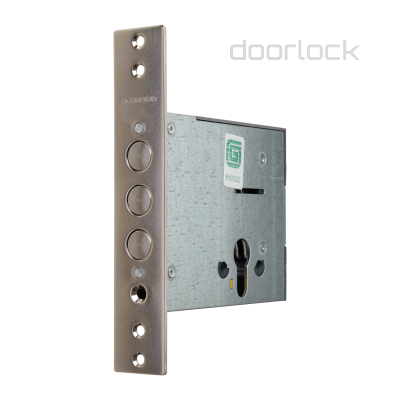 Замок дверной цилиндровый Гардиан TERMO 82.01, никелированный